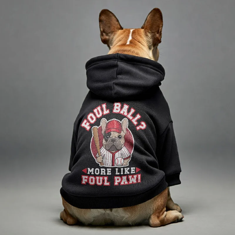 - Organic cotton dog bibsFoul Ball? More Like Foul Paw! - Personalized French Bulldog Hoodies with Funny Quotes – Stylish, Cozy, and Premium 100% Cotton
