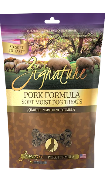  -Cost-effective dog foodZignature Pork Soft Moist Treat 4oz