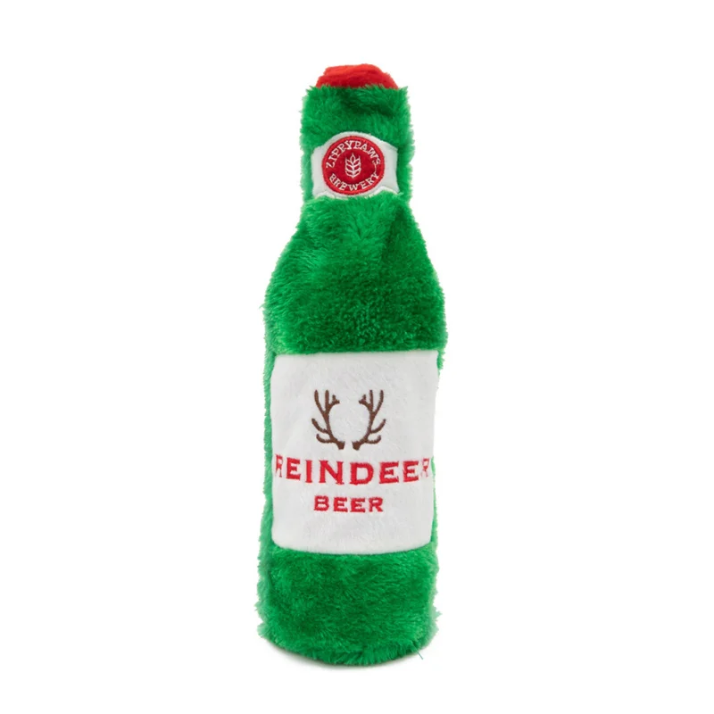 - Travel pet toy recommendationsZippyPaws Happy Hour Holiday Crusherz Reindeer Beer Dog Toy