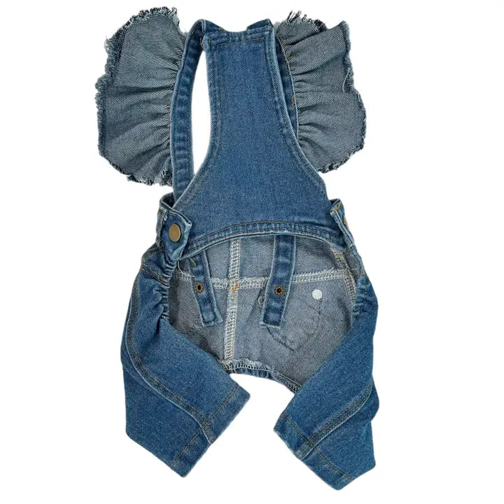 Combined with specific occasions:Denim Rose Overalls