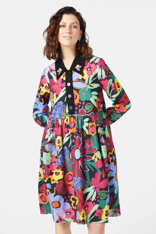 - Pet monitor with cameraBrushed Bouquet Smock Dress