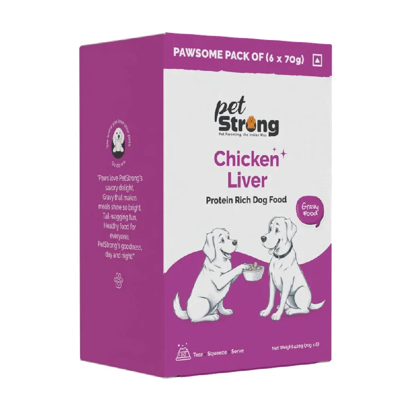 - ​​Christmas pet Christmas clothingPetStrong Chicken Liver in Gravy Wet Food for Dogs