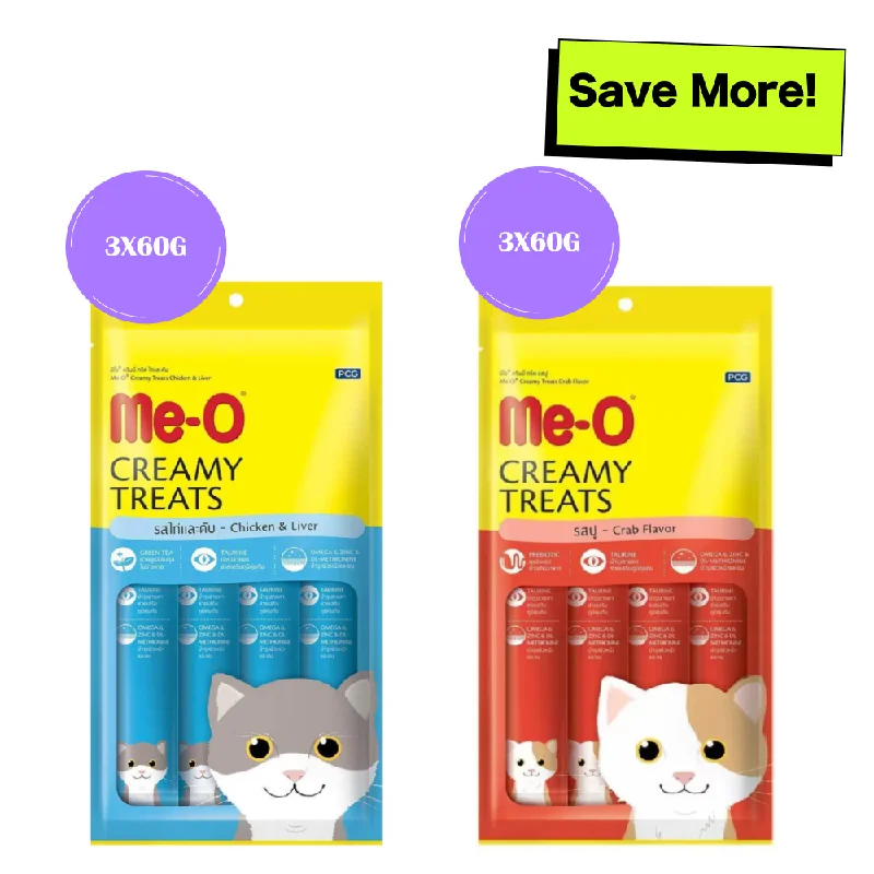 - ​​Christmas pet Christmas clothingMe O Creamy Crab and Chicken & Liver Cat Treats Combo
