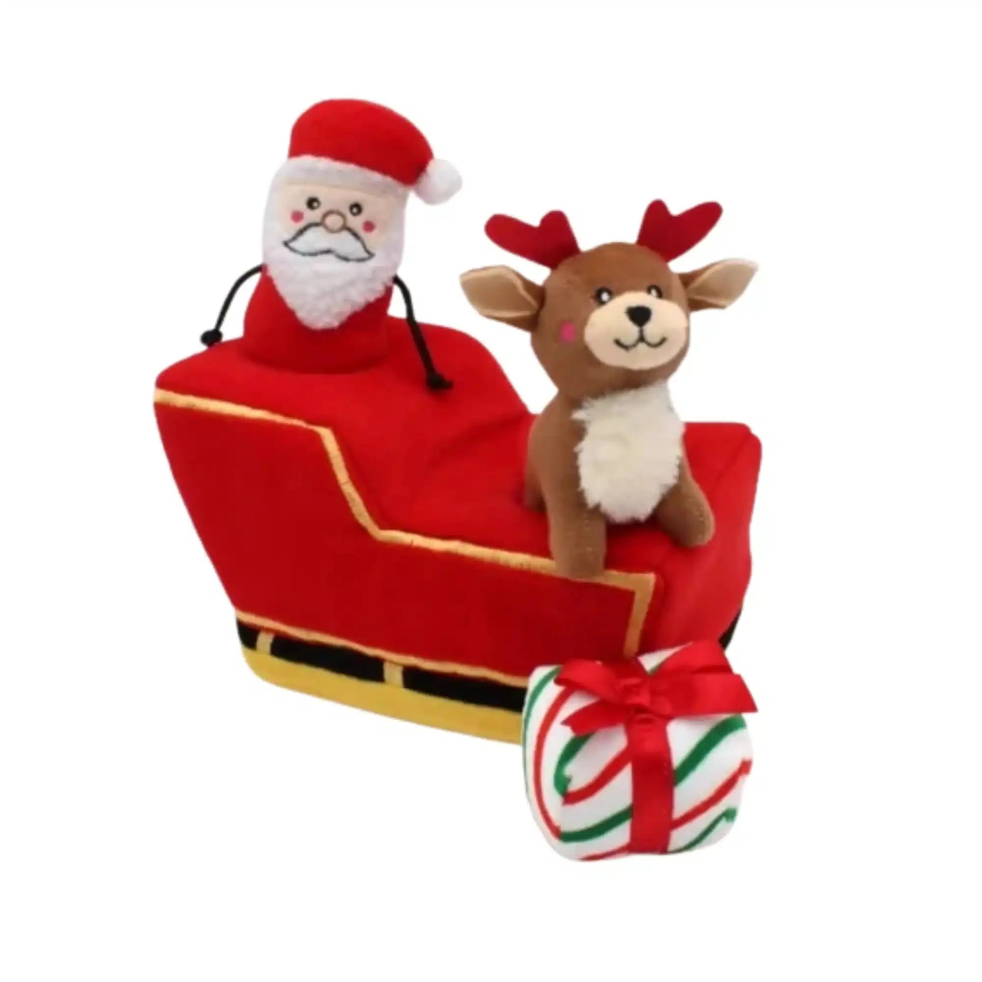 - Brand XX dog toy reviewsZippyPaws Burrow Santa's Sleigh Holiday Dog Toy