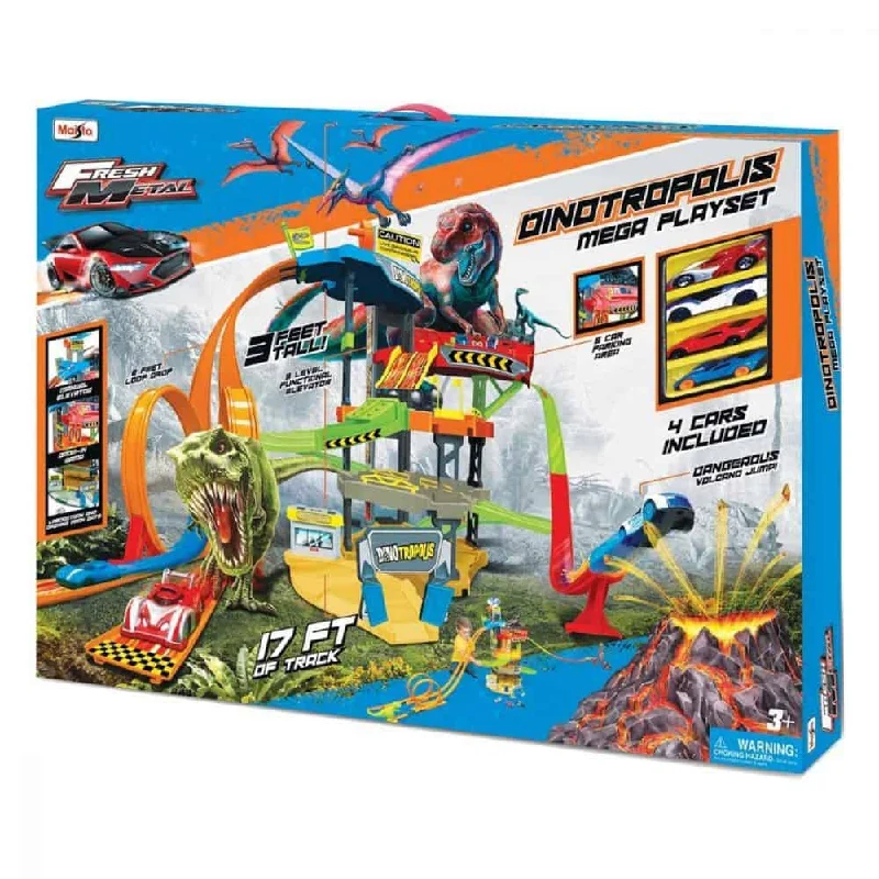 - Organic cotton dog bibsFRESH METAL DINOTROPOLIS MEGA PLAYSET 12398