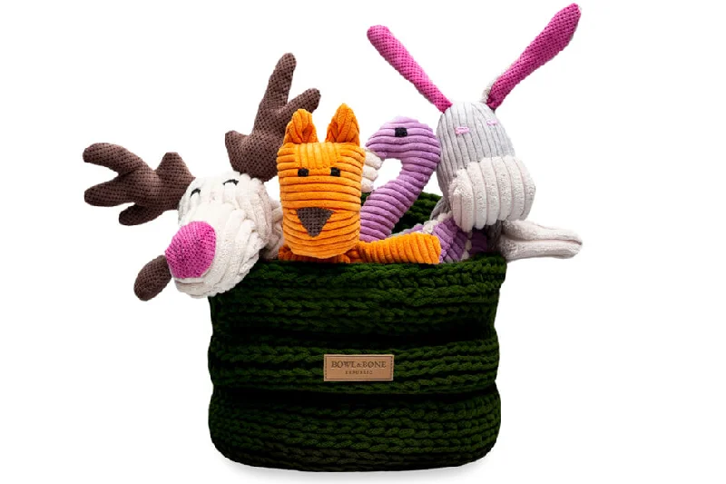 - Durable nylon dog leash wholesaleBowl and Bone Green Ring Dog Toy Storage Basket