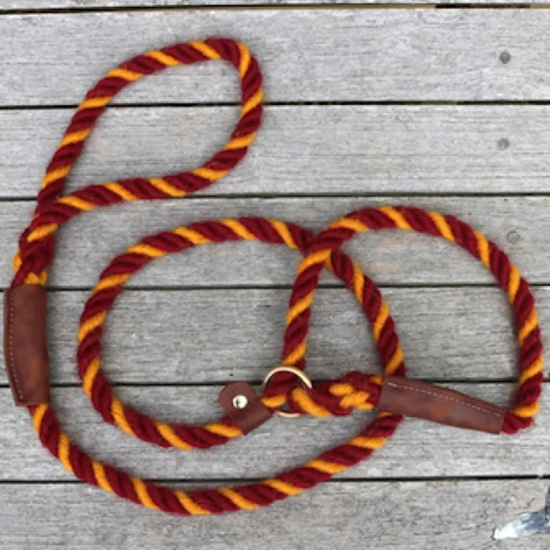 - Air box TSA certified check-inBurgundy and Yellow 100% British Wool Dog Slip Lead