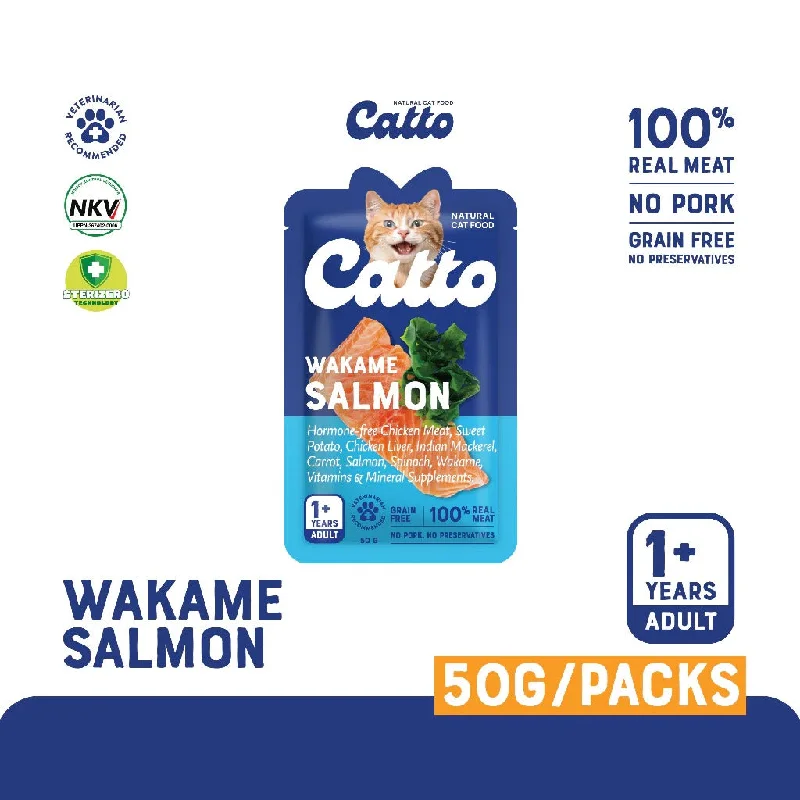    - Cat food for picky eaters  Wakame Salmon Adult Cat Wet Food