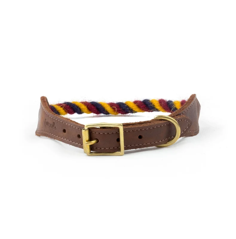- Pet diabetes prescription foodNavy, Burgundy and Yellow 100% British Wool Dog Collar