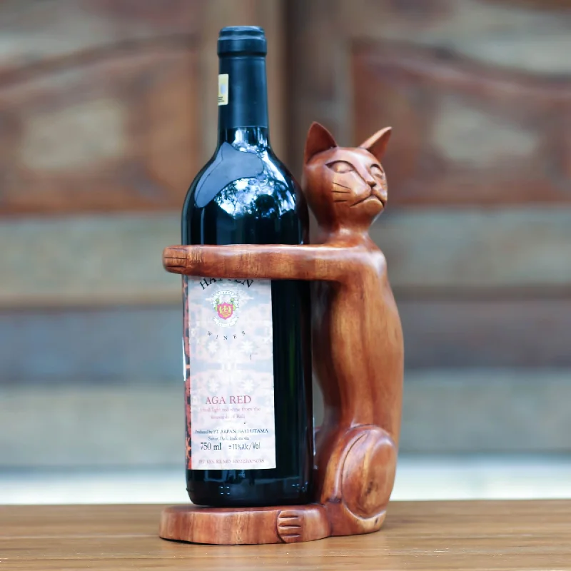  -Anti-slip claw protection raincoat FOR dogsWine-Loving Cat Hand Carved Wooden Cat Wine Bottle Holder