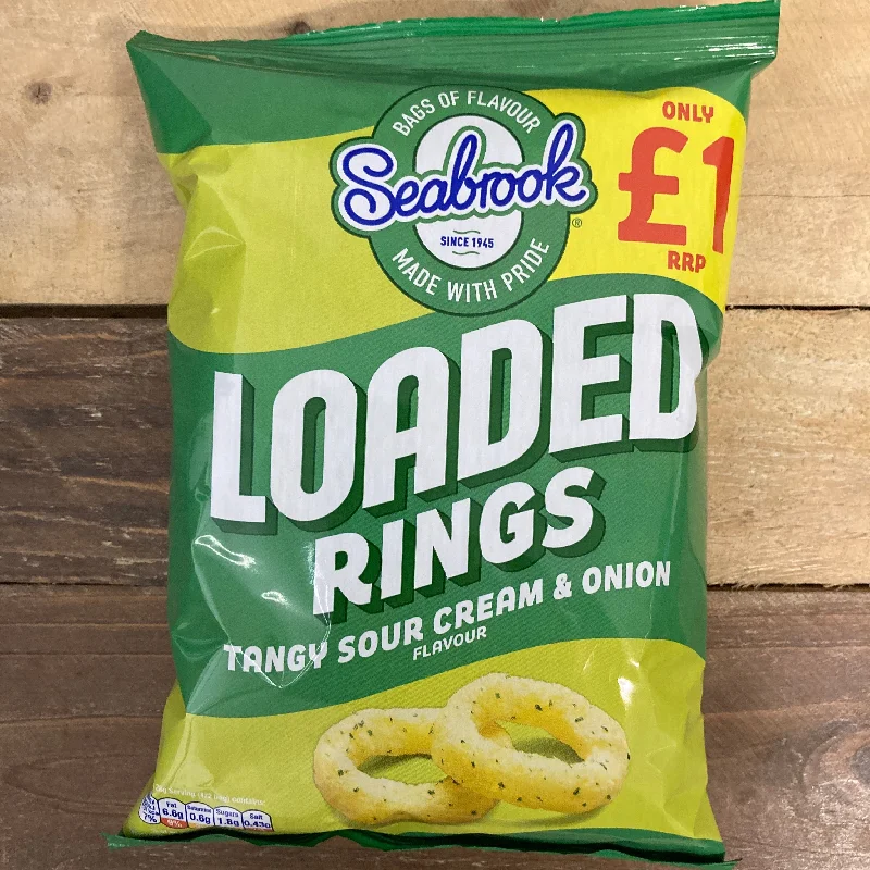 - Degradable pet feces bag4x Seabrook Loaded Rings Sour Cream & Onion Bags (4x55g)