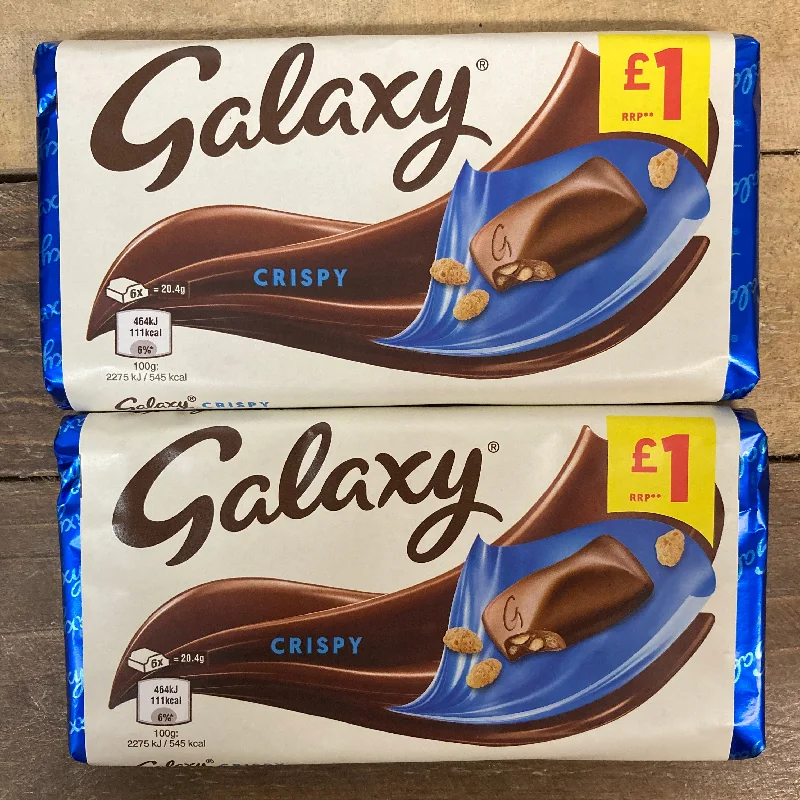 Pet Products3x Galaxy Crispy Chocolate Bars (3x102g)