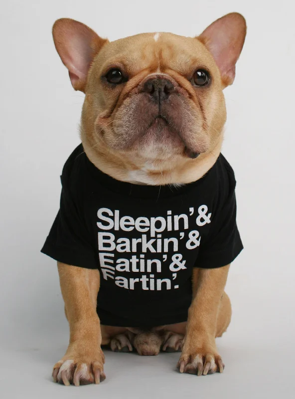 Pet anti-flea collarSleepin' Barkin' Eatin' Fartin' Dog Tee