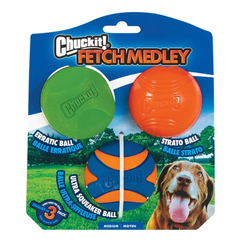 - Indoor pet toy recommendationsChuckit! Fetch Medley Balls Dog Toy Gen2 3-pack