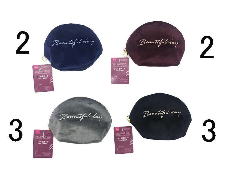 - Teething and chewing toys for puppiesVelour Feel Embroidered Shell Shaped Pouch