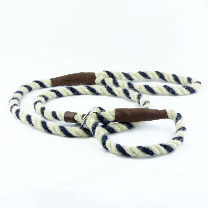 - Pet monitor with cameraWhite and Blue 100% British Wool Dog Slip Lead