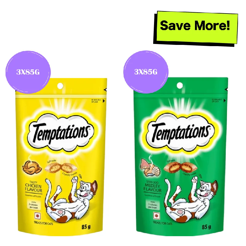 - Pet fence foldable indoorTemptations Tasty Chicken and Seafood Medley Flavour Cat Treats Combo