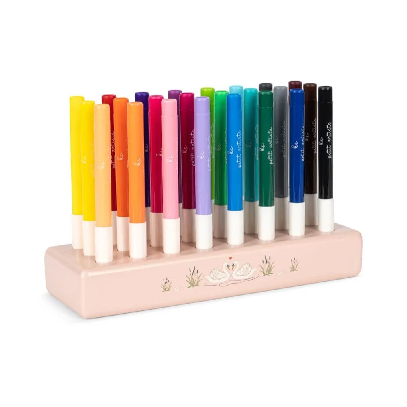 - Remote interactive pet feederKonges Sløjd Markers in Wooden Block SWAN