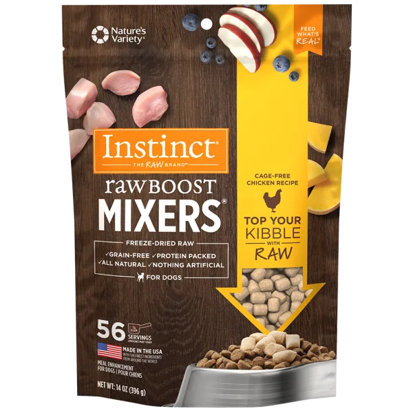  -Fish-containing dog foodInstinct Dog Food Raw Boost Mixer Chicken