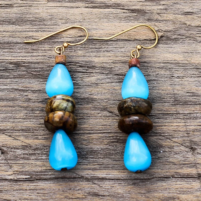 - Pet fence foldable indoorOdefo Drops Cat's Eye Teardrop Beaded Dangle Earrings from Ghana