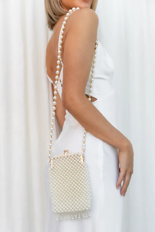 - Custom pet birthday cakeManon Small Beaded Bag - Pearl