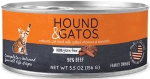  . **Price and Purchasing**  Hound & Gatos Grain Free 98% Beef for Cat