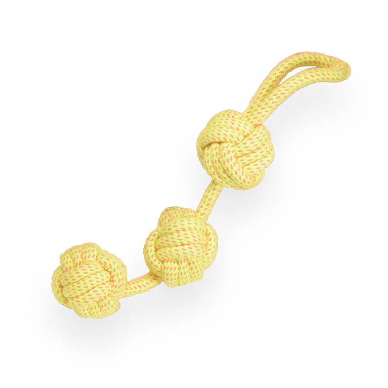 - Pet monitor with cameraSkatrs 3 Ball Rope Tug Toy for Dogs and Cats (Yellow)