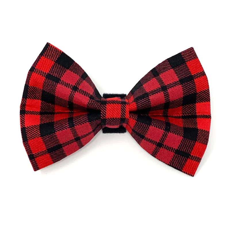 - Custom pet birthday cakeBuffalo Plaid Dog Bow Tie