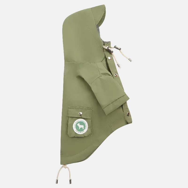 - ​​Christmas pet Christmas clothingOriginal Khaki Green Dog Raincoat