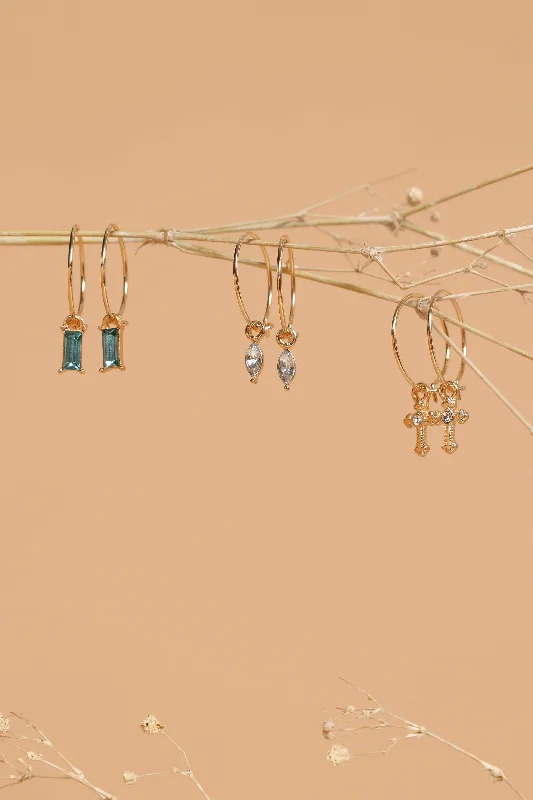 - Winter warm clothes for short-haired dogsCharlotte Drop Hoop Earrings 3 Pack - Multi - Winter warm clothes for short-haired dogsCharlotte Drop Hoop Earrings 3 Pack - Multi