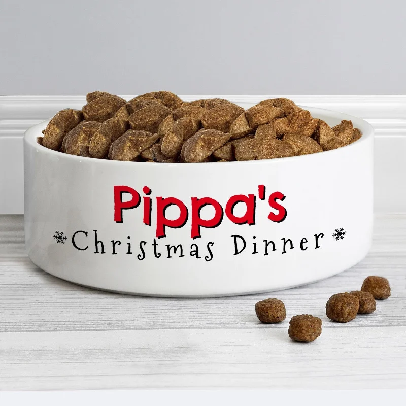 -Splash-proof food bowl AND Anti-choking slow food bowlPersonalised Christmas Dinner 14cm Medium Pet Bowl -Splash-proof food bowl AND Anti-choking slow food bowlPersonalised Christmas Dinner 14cm Medium Pet Bowl