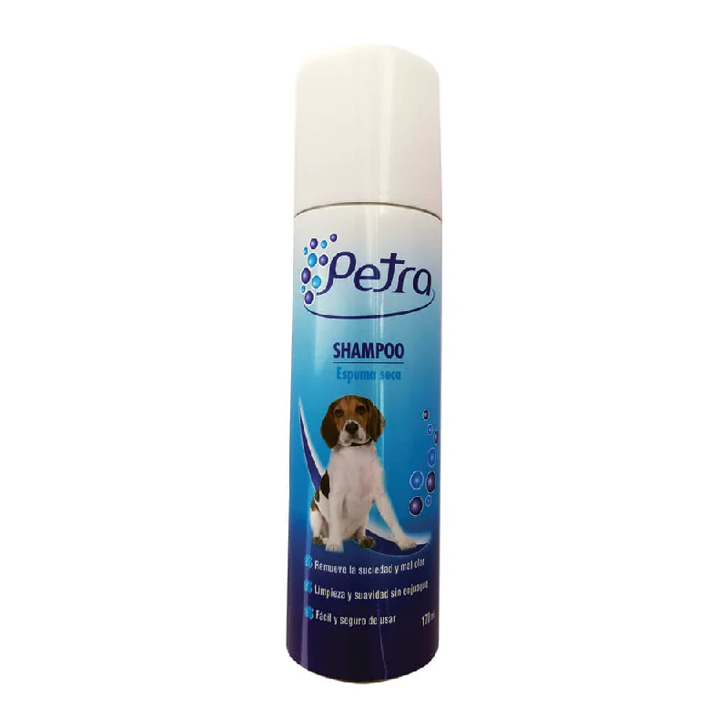 - Dog disposable foam shower gelShampoo Petra Espuma Seco x 170 Cc