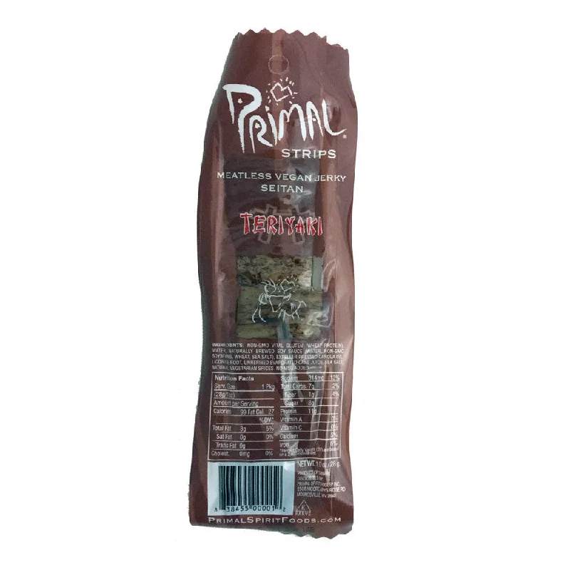  -Splash-proof food bowl AND Anti-choking slow food bowlPrimal Strips Teriyaki Vegan Jerky - 28g