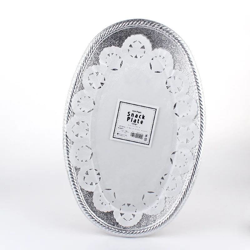 - Chinchilla cooling ice nest ceramic plateDisposable Aluminum Foil Tray (w/Lace Paper/WT/45cm)