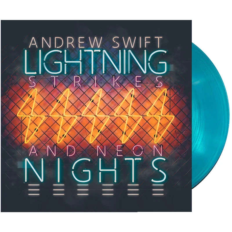 - Organic cotton dog bibsLightning Strikes And Neon Nights (Teal Vinyl)