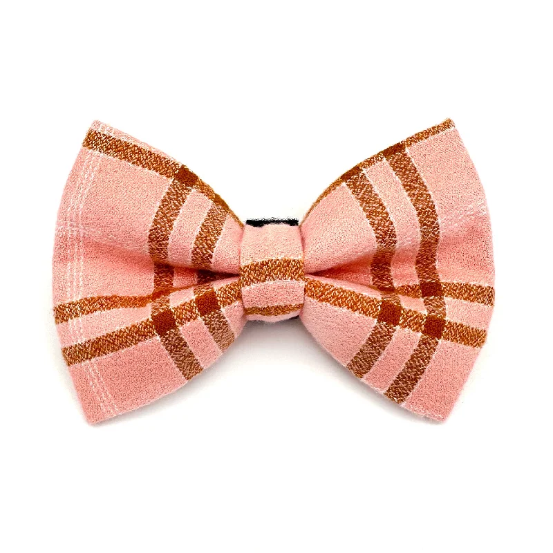 - Dog heart rate monitoring collarPeach Plaid Flannel Dog Bow Tie