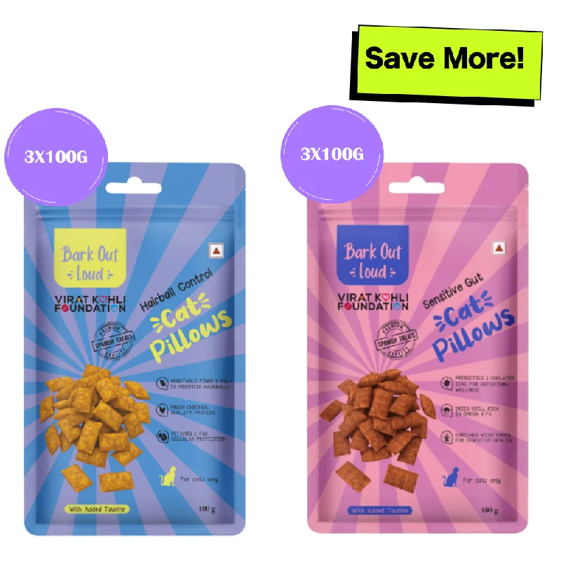 - Pet fence foldable indoorBark Out Loud by Vivaldis Hairball Control and Sensitive Gut Pillow Cat Treats Combo