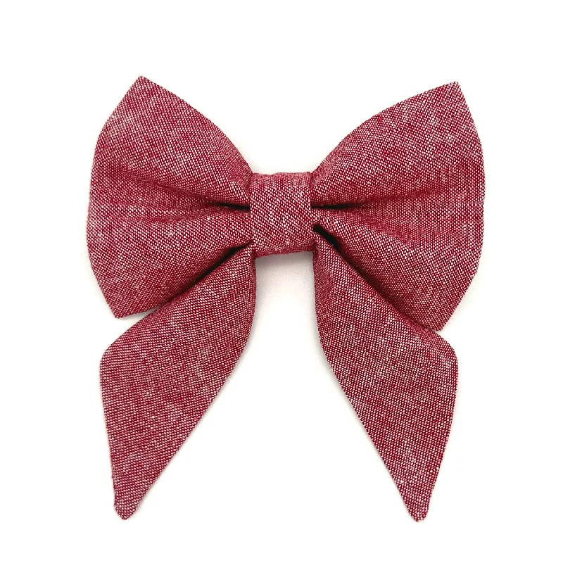 - Cat anti-jump window safety netRed Chambray Sailor Dog Bow