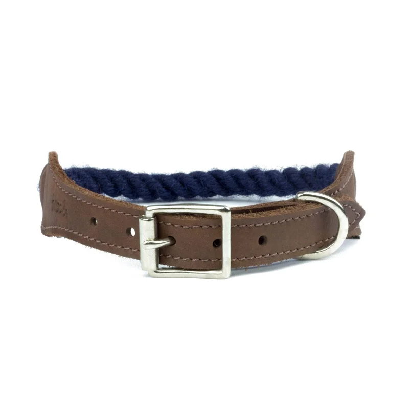 - Durable nylon dog leash wholesaleNavy Blue 100% British Wool Dog Collar
