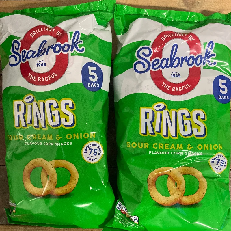 - Pet water dispenser UV sterilization version10x Seabrook Loaded Rings Sour Cream & Onion Bags (2 Packs of 5x16g)