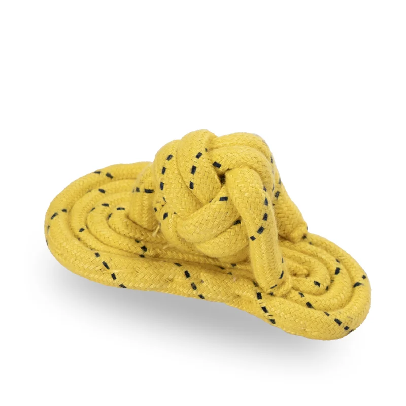 ---Skatrs Sandal Shaped Hand Made, Durable Rope Chew Toy for Dogs & Cats (Light Yellow)