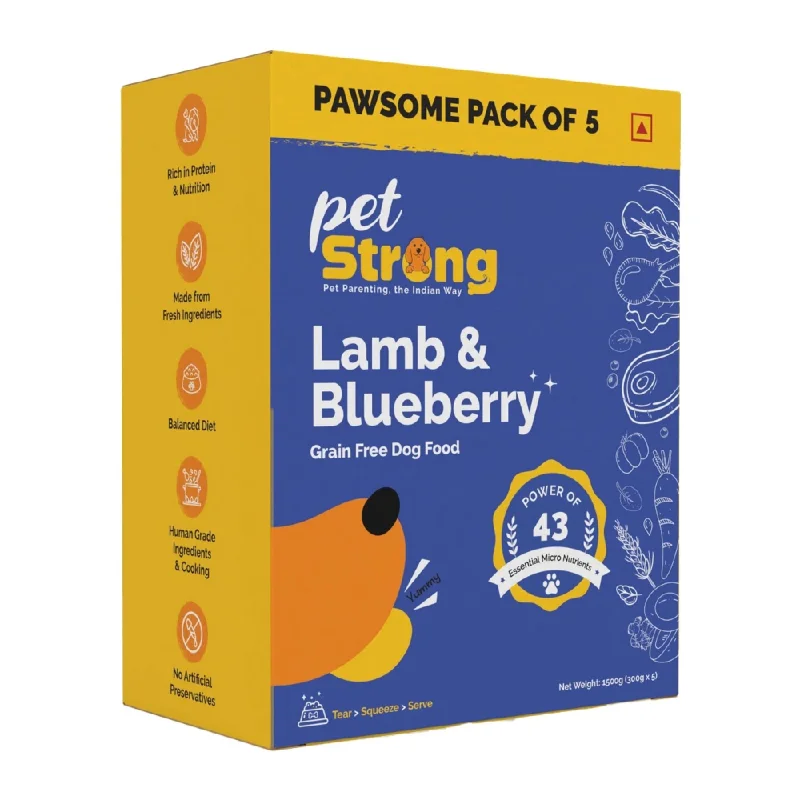 - Organic cotton dog bibsPetStrong Lamb and Blueberry Grain Free Fresh Food for Dogs