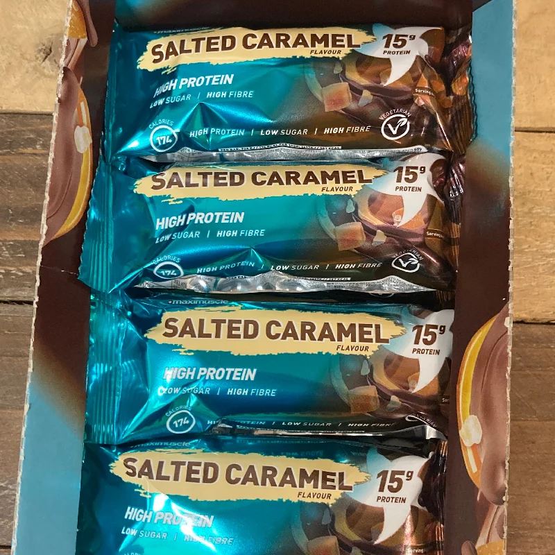 - Parrot climbing and standing wooden frame12x MaxiMuscle Salted Caramel Protein Bars (12x45g)