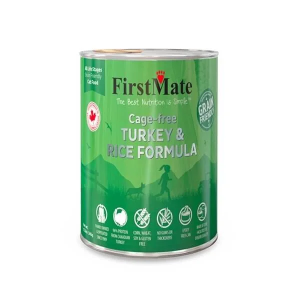    - Cat food for pregnant and nursing cats  Firstmate Cage Free Turkey & Rice For Cats