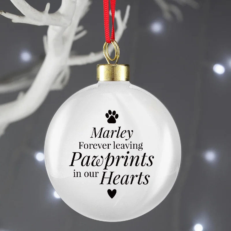 - Winter warm clothes for short-haired dogsPersonalised Pawprints Memorial Bauble
