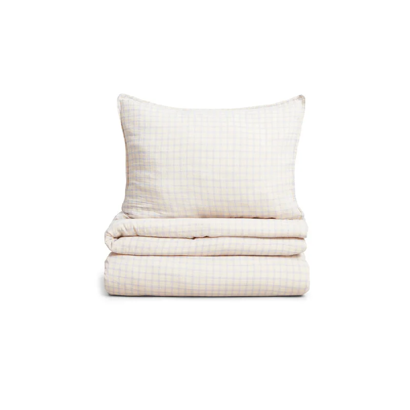 - Chinchilla cooling ice nest ceramic plateGingham Sky Muslin Bedset - Single