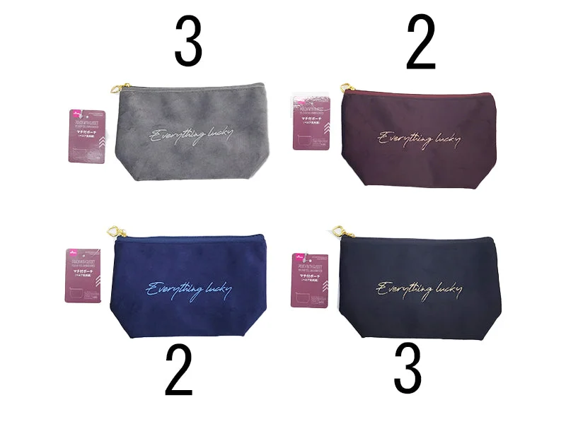 - Organic cotton dog bibsVelour Feel Embroidered Pouch with Gusset