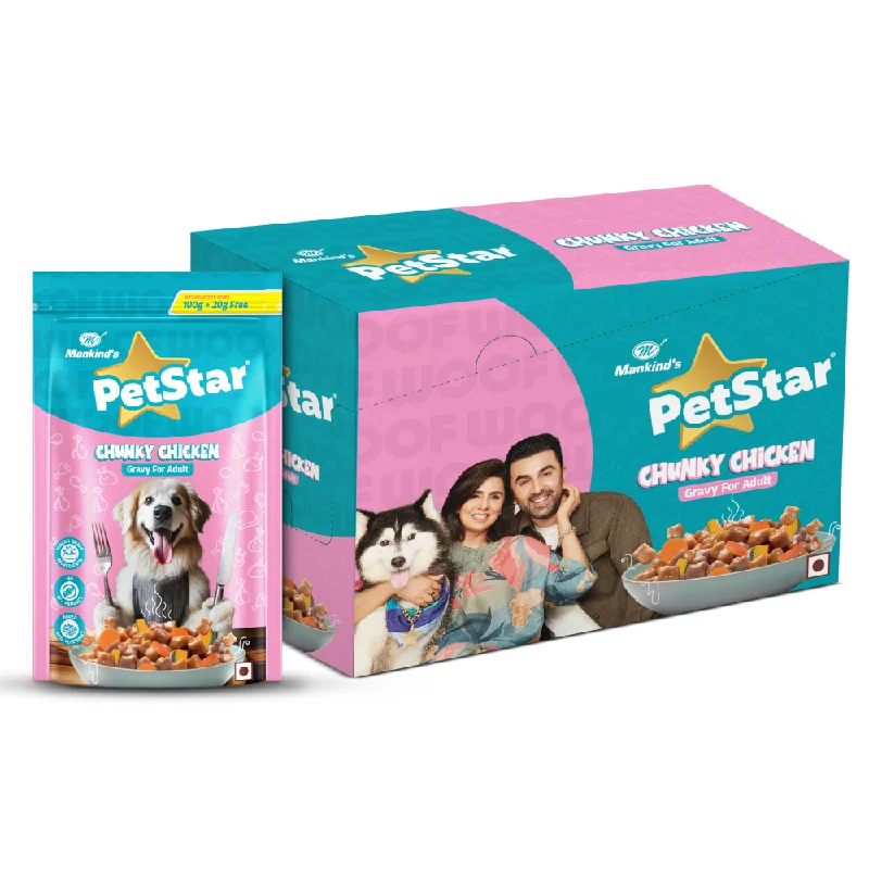 - Dog heart rate monitoring collarMankind Petstar Chunky Chicken Gravy Adult Dog Wet Food