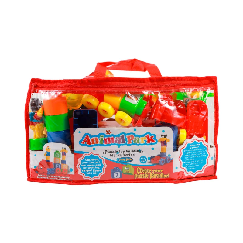 - Dog anti-slip mat6606 ANIMAL PARK BLOCKS SET IN BAG 63PC D