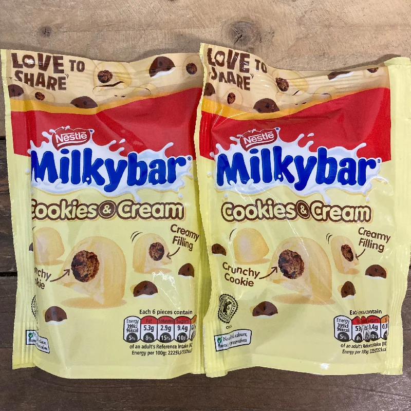 ---4x Milkybar Cookies And Cream Bites Share Bags (4x90g)